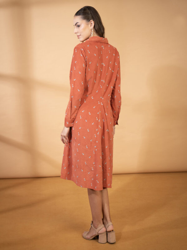 Corduroy Orange Dress - Image 3