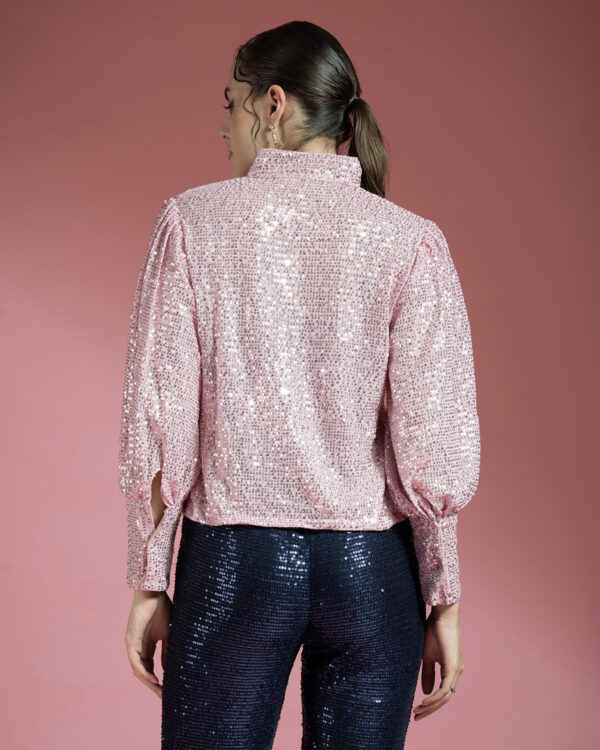 Pink Sequence Shirt - Image 3