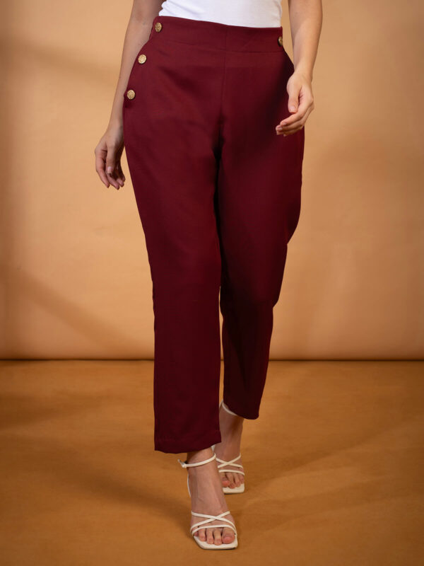 Mahroon Trendy Ravishing Trouser - Image 2