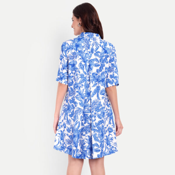 Linen blue dress - Image 4