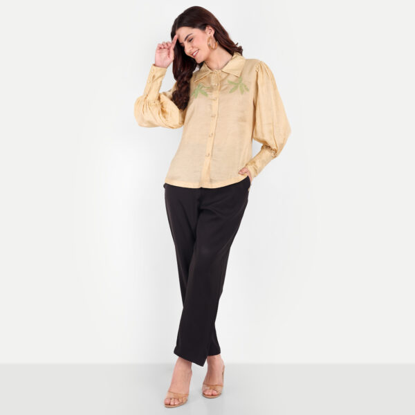 Beige Satin Shirt