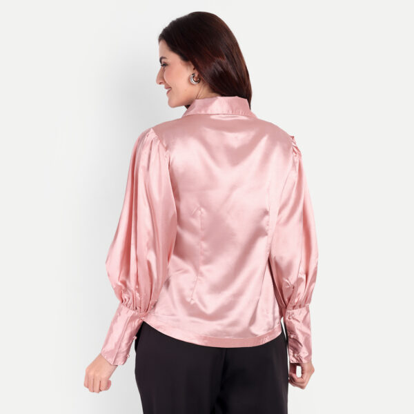 Pink Satin Shirt - Image 5