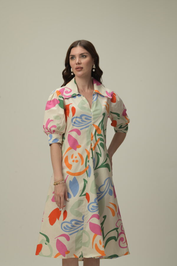 Cotton Floral Dress - Image 2