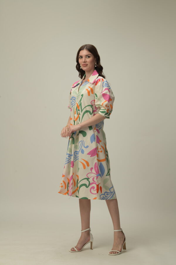 Cotton Floral Dress - Image 3