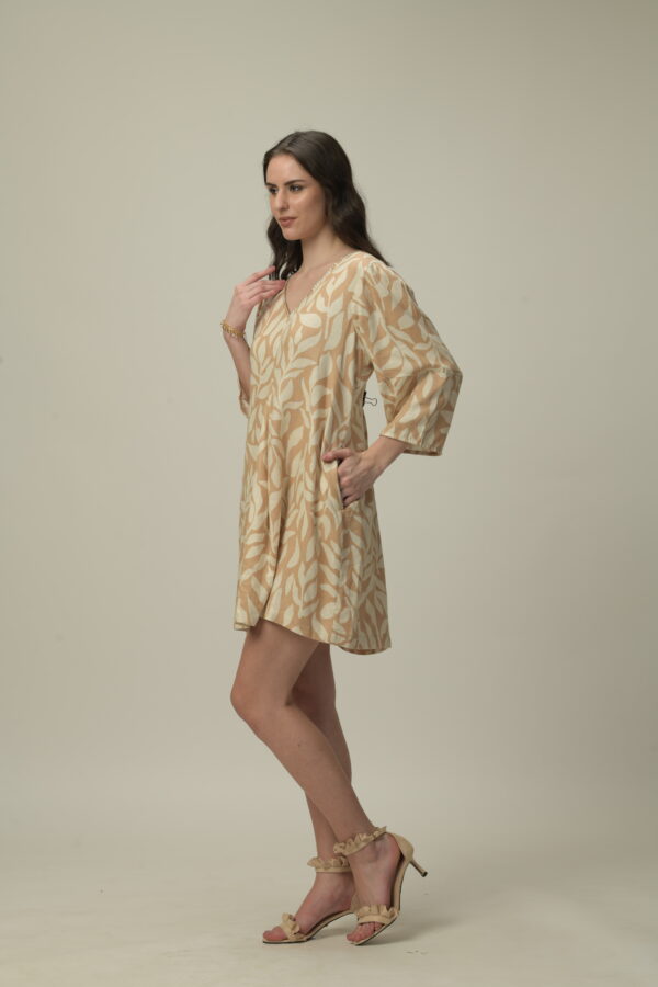 Brown Linen Dress - Image 4