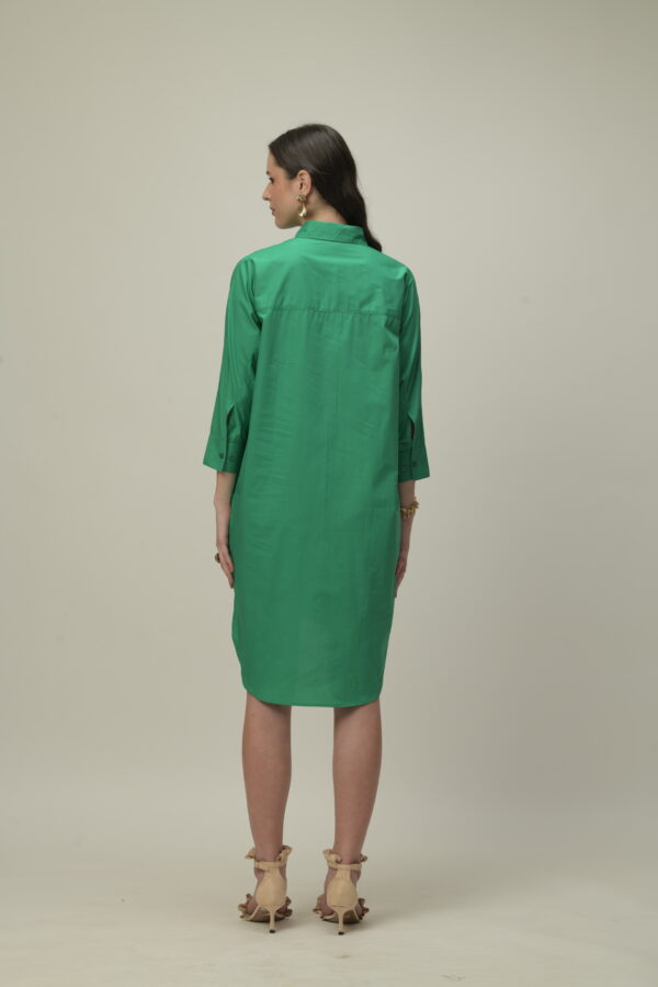 Green Cotton Dress - Image 5