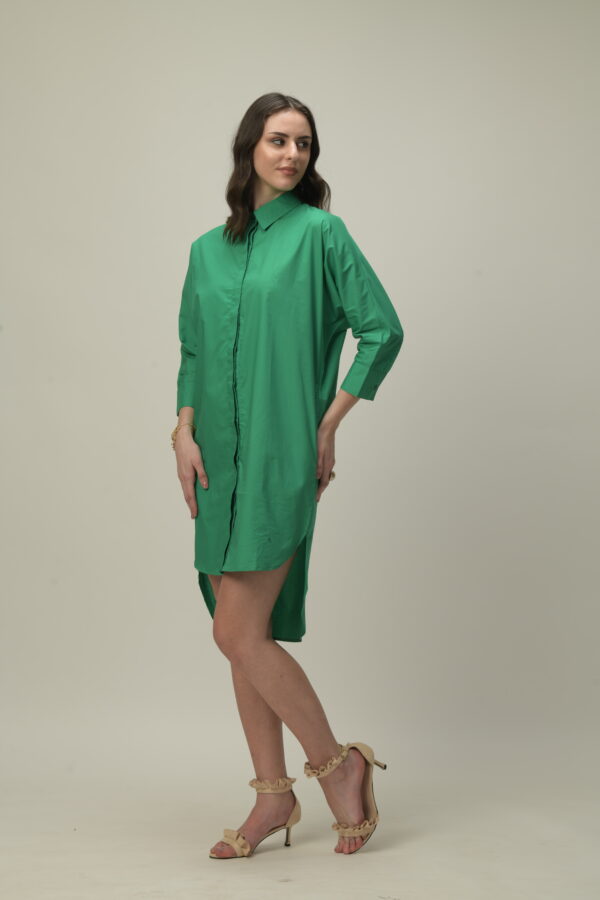 Green Cotton Dress - Image 2