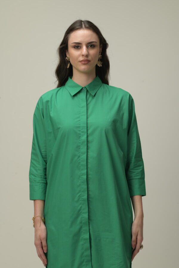 Green Cotton Dress - Image 4