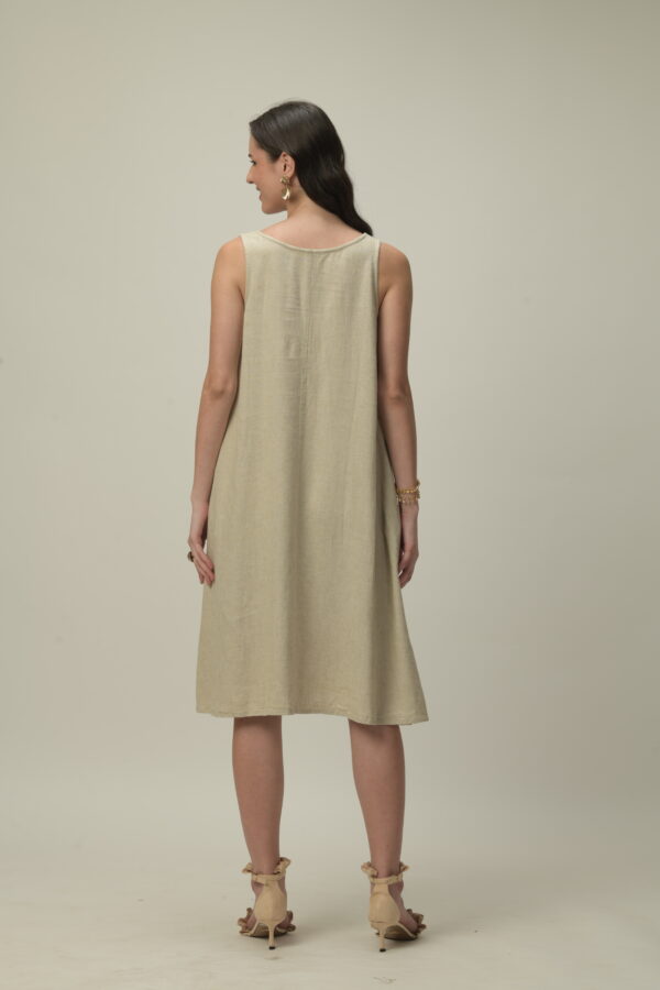 Linen Natural Dress - Image 4