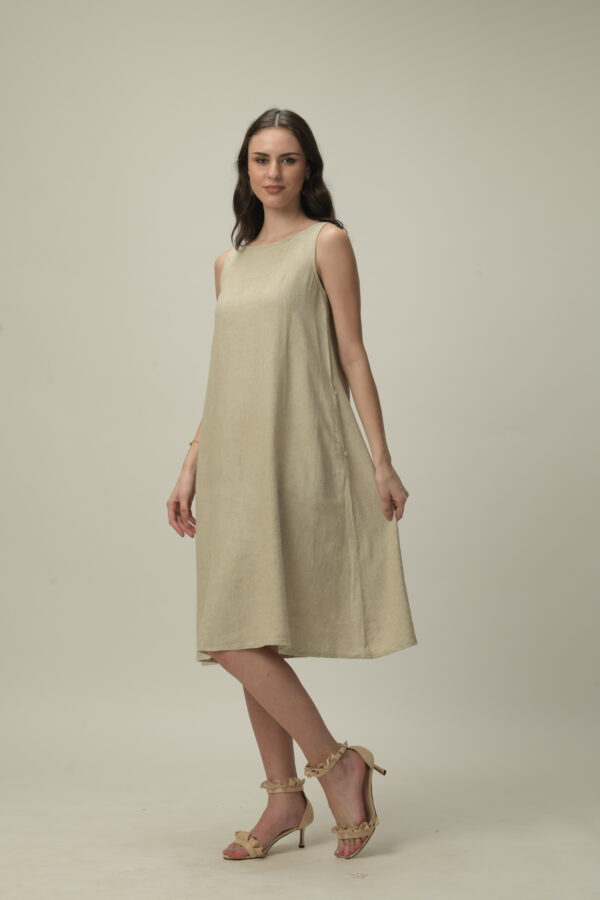 Linen Natural Dress - Image 2