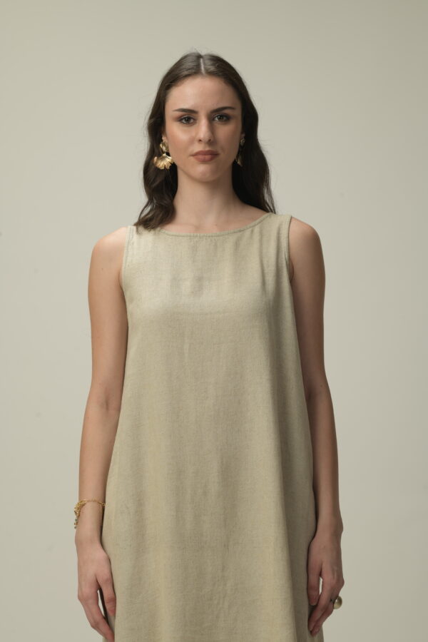 Linen Natural Dress - Image 5